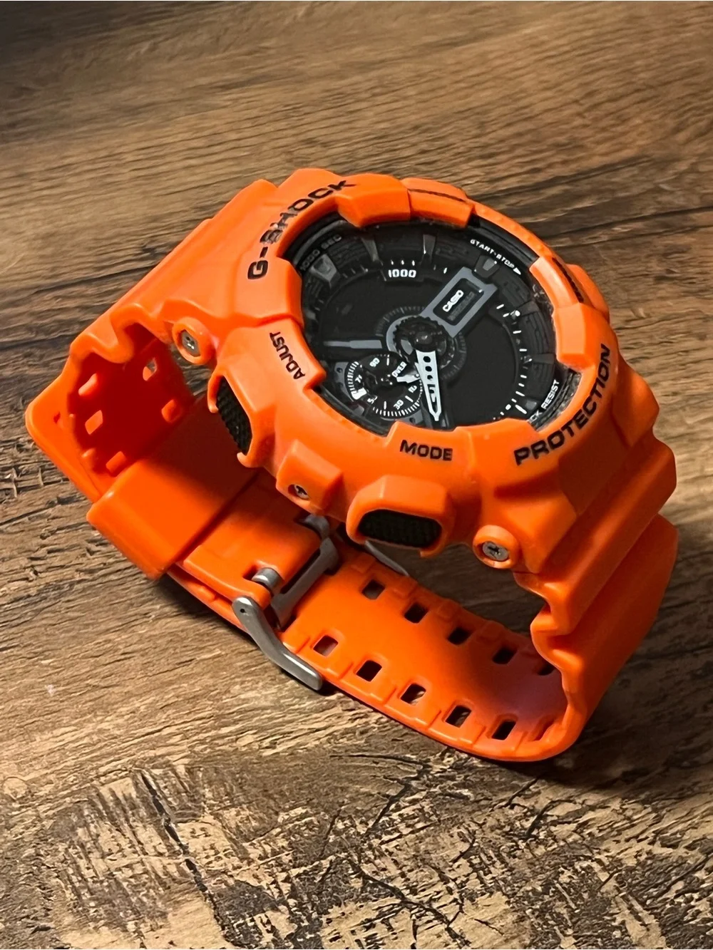 Casio G-Shock Orange Resin Professional Sport Watch with Black Dial